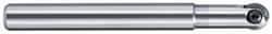 LMT - 3/8" Cut Diam, 3/16" Max Depth of Cut, 3/8" Shank Diam, 120mm OAL, Indexable Ball Nose End Mill - 1.38" Head Length, Straight Shank, EBG-R-NC Toolholder, WPB 0375, WPR 0375 Insert - Apex Tool & Supply