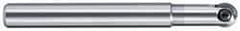 LMT - 3/8" Cut Diam, 3/16" Max Depth of Cut, 3/8" Shank Diam, 120mm OAL, Indexable Ball Nose End Mill - 1.38" Head Length, Straight Shank, EBG-R-NC Toolholder, WPB 0375, WPR 0375 Insert - Apex Tool & Supply