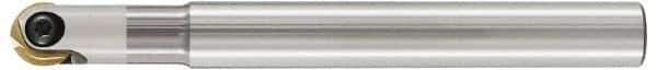 LMT - 3/8" Cut Diam, 1.97" Max Depth of Cut, 3/8" Shank Diam, 5.91" OAL, Indexable Ball Nose End Mill - 1.97" Head Length, Straight Shank, EBG-R-NC Toolholder, WPB 0375, WPR 0375 Insert - Apex Tool & Supply
