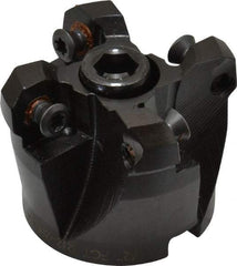LMT - 2" Cut Diam, 3/4" Arbor Hole, 0.63" Max Depth of Cut, 45° Indexable Chamfer & Angle Face Mill - 4 Inserts, RCKX 1606 Insert, Right Hand Cut, 4 Flutes, Series FCT45 - Apex Tool & Supply