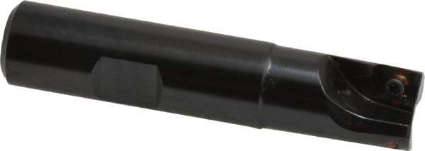 LMT - 5/8" Cut Diam, 0.354" Max Depth of Cut, 5/8" Shank Diam, 3" OAL, Indexable Square Shoulder End Mill - AD...0903...R Inserts, Weldon Shank, Series Univex - Apex Tool & Supply