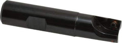 LMT - 5/8" Cut Diam, 0.354" Max Depth of Cut, 5/8" Shank Diam, 3" OAL, Indexable Square Shoulder End Mill - AD...0903...R Inserts, Weldon Shank, Series Univex - Apex Tool & Supply