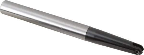 LMT - 1/2" Cut Diam, 2.36" Max Depth of Cut, 5/8" Shank Diam, 6.3" OAL, Indexable Ball Nose End Mill - 2.36" Head Length, Straight Shank, EBG-R-T Toolholder, WPR 0500 Insert - Apex Tool & Supply
