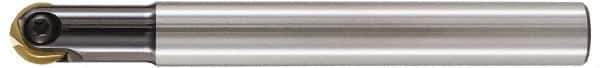 LMT - 1" Cut Diam, 2.76" Max Depth of Cut, 1" Shank Diam, 7.48" OAL, Indexable Ball Nose End Mill - 2.76" Head Length, Straight Shank, EBG-R Toolholder, WPR 1000 Insert - Apex Tool & Supply