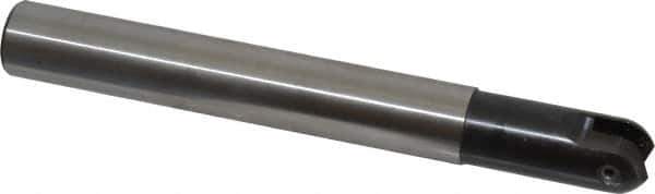 LMT - 3/4" Cut Diam, 1.77" Max Depth of Cut, 3/4" Shank Diam, 6.3" OAL, Indexable Ball Nose End Mill - 1.77" Head Length, Straight Shank, EBG-R Toolholder, WPR 0750 Insert - Apex Tool & Supply