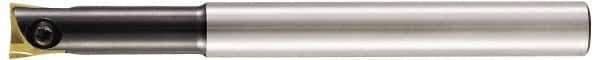 LMT - 1/2" Cut Diam, 1.34" Max Depth of Cut, 1/2" Shank Diam, 5.2" OAL, Indexable Square Shoulder End Mill - WPB 0500, WPV 0500 Inserts, Cylindrical Shank - Apex Tool & Supply