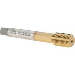 LMT - M14x1.50 Metric Fine 6HX Modified Bottoming Thread Forming Tap - Powdered Metal High Speed Steel, TiCN Finish, 3.937" OAL, 0.787" Thread Length, Right Hand Thread - Apex Tool & Supply