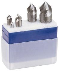 M.A. Ford - 5 Piece, 1/4 to 1" Head Diam, 60° Included Angle, Single End Countersink Set - Apex Tool & Supply