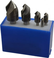 M.A. Ford - 5 Piece, 1/4 to 1" Head Diam, 82° Included Angle, Single End Countersink Set - Apex Tool & Supply