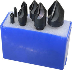 M.A. Ford - 8 Piece, 1/8 to 1" Head Diam, 60° Included Angle, Single End Countersink Set - Apex Tool & Supply