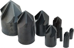 M.A. Ford - 8 Piece, 1/8 to 1" Head Diam, 82° Included Angle, Single End Countersink Set - Apex Tool & Supply