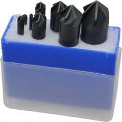 M.A. Ford - 8 Piece, 1/8 to 1" Head Diam, 90° Included Angle, Single End Countersink Set - Apex Tool & Supply