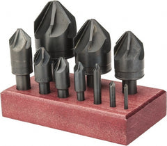 M.A. Ford - 10 Piece, 1/8 to 1-1/2" Head Diam, 82° Included Angle, Countersink Set - Apex Tool & Supply