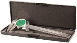 Value Collection - 0" to 6" Range, 0.001" Graduation, 0.1" per Revolution, Dial Caliper - Green Face, 1.57" Jaw Length - Apex Tool & Supply
