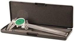 Value Collection - 0" to 6" Range, 0.001" Graduation, 0.1" per Revolution, Dial Caliper - Green Face, 1.57" Jaw Length - Apex Tool & Supply