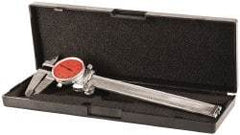 Value Collection - 0" to 6" Range, 0.001" Graduation, 0.1" per Revolution, Dial Caliper - Red Face, 1.57" Jaw Length - Apex Tool & Supply