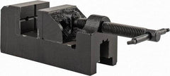 Interstate - 1-1/2" Jaw Opening Capacity x 7/8" Throat Depth, Horizontal Drill Press Vise - 1-1/2" Wide x 1" High Jaw, Stationary Base, Standard Speed, 5" OAL x 1-3/4" Overall Height, Cast Iron - Apex Tool & Supply