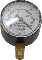 Wika - 2-1/2" Dial, 1/4 Thread, 0-30/0-760 Scale Range, Pressure Gauge - Lower Connection Mount, Accurate to 1.5% of Scale - Apex Tool & Supply
