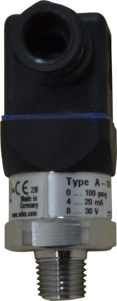 Wika - 500 Max psi, Eco-tronic Pressure Transmitters & Transducers - 1/4" Thread - Apex Tool & Supply