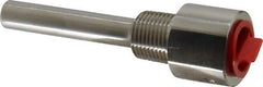 Alloy Engineering - 4 Inch Overall Length, 1/2 Inch Thread, 304 Stainless Steel Standard Thermowell - 2-1/2 Inch Insertion Length - Apex Tool & Supply