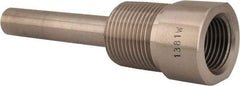 Alloy Engineering - 4 Inch Overall Length, 3/4 Inch Thread, 304 Stainless Steel Standard Thermowell - 2-1/2 Inch Insertion Length - Apex Tool & Supply