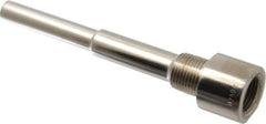 Alloy Engineering - 6 Inch Overall Length, 1/2 Inch Thread, 316 Stainless Steel Standard Thermowell - 4-1/2 Inch Insertion Length - Apex Tool & Supply