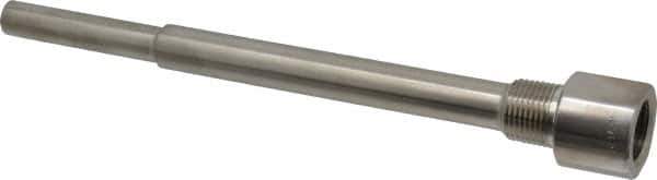 Alloy Engineering - 9 Inch Overall Length, 1/2 Inch Thread, 304 Stainless Steel Standard Thermowell - 7-1/2 Inch Insertion Length - Apex Tool & Supply