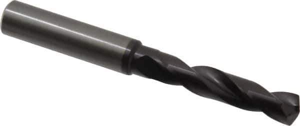 Guhring - 0.3976" 140° Spiral Flute Solid Carbide Screw Machine Drill Bit - FIREX Finish, Right Hand Cut, 55mm Flute Length, 102mm OAL, SU Point, Straight Shank - Apex Tool & Supply