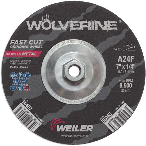 7X1/4 TYPE 27 GRINDING WHEEL A24R - Apex Tool & Supply