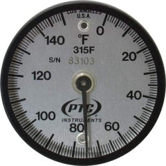 PTC Instruments - 150°F, 2 Inch Dial Diameter, Dual Magnet Mount Thermometer - 1° Division Graduation - Apex Tool & Supply