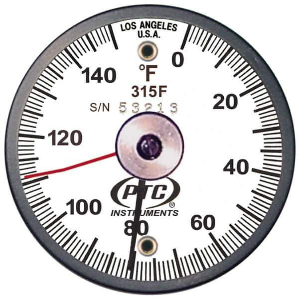 PTC Instruments - 150°F, 2 Inch Dial Diameter, Dual Magnet Mount Thermometer - 1° Division Graduation - Apex Tool & Supply