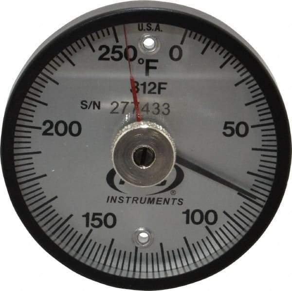 PTC Instruments - 250°F, 2 Inch Dial Diameter, Dual Magnet Mount Thermometer - 2° Division Graduation - Apex Tool & Supply