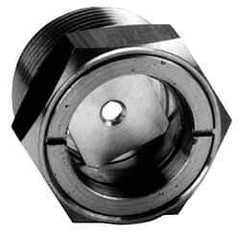 LDI Industries - 9/16" Sight Diam, 1/2" Thread, 1" OAL, Low Pressure Pipe Thread Lube Sight with Reflector Sight Glass & Flow Sight - 7/8" Head, 20 Max psi, 1/2-14 Thread - Apex Tool & Supply