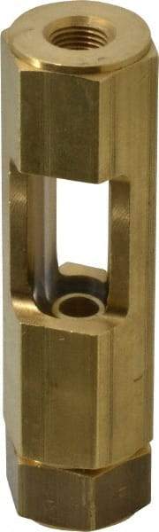 LDI Industries - 1/8" Thread, 3-11/32" OAL, Inline Sight Glass & Flow Sight - 435 Max psi, 1/8-27 Thread - Apex Tool & Supply