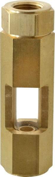 LDI Industries - 1/2" Thread, 4-5/8" OAL, Inline Sight Glass & Flow Sight - 380 Max psi, 1/2-14 Thread - Apex Tool & Supply