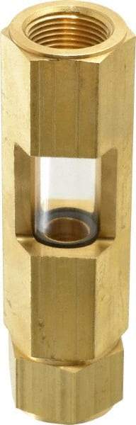 LDI Industries - 3/4" Thread, 4-3/4" OAL, Inline Sight Glass & Flow Sight - 345 Max psi, 3/4-14 Thread - Apex Tool & Supply