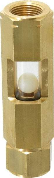 LDI Industries - 3/4" Thread, 4-3/4" OAL, Inline Sight Glass & Flow Sight - 345 Max psi, 3/4-14 Thread - Apex Tool & Supply
