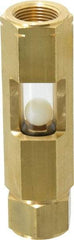 LDI Industries - 3/4" Thread, 4-3/4" OAL, Inline Sight Glass & Flow Sight - 345 Max psi, 3/4-14 Thread - Apex Tool & Supply