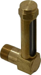LDI Industries - 1-7/8 Inch Long Sight, 3/8 Inch Thread Size, Buna-N Seal Short Elbow, Vented Oil-Level Indicators and Gauge - 2-7/8 Inch Length to Center of Base - Apex Tool & Supply