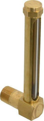 LDI Industries - 4-1/4 Inch Long Sight, 1/2 Inch Thread Size, Buna-N Seal Short Elbow, Vented Oil-Level Indicators and Gauge - 5-7/16 Inch Length to Center of Base - Apex Tool & Supply