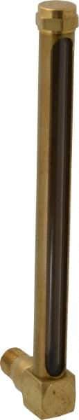 LDI Industries - 7-1/2 Inch Long Sight, 3/8 Inch Thread Size, Buna-N Seal Short Elbow, Vented Oil-Level Indicators and Gauge - 8-11/16 Inch Length to Center of Base - Apex Tool & Supply