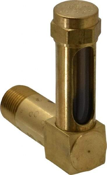 LDI Industries - 1-3/8 Inch Long Sight, 3/8 Inch Thread Size, Buna-N Seal Long Elbow, Vented Oil-Level Indicators and Gauge - 2-3/8 Inch Length to Center of Base - Apex Tool & Supply