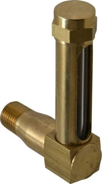 LDI Industries - 1-7/8 Inch Long Sight, 1/4 Inch Thread Size, Buna-N Seal Long Elbow, Vented Oil-Level Indicators and Gauge - 2-7/8 Inch Length to Center of Base - Apex Tool & Supply