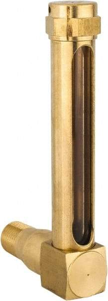 LDI Industries - 2-3/4 Inch Long Sight, 1/4 Inch Thread Size, Buna-N Seal Long Elbow, Vented Oil-Level Indicators and Gauge - 3-7/8 Inch Length to Center of Base - Apex Tool & Supply