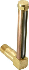 LDI Industries - 4-1/4 Inch Long Sight, 1/2 Inch Thread Size, Buna-N Seal Long Elbow, Vented Oil-Level Indicators and Gauge - 5-7/16 Inch Length to Center of Base - Apex Tool & Supply