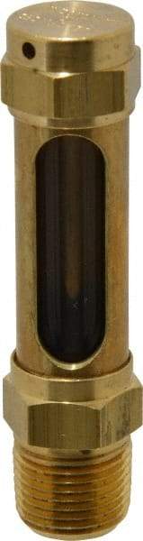 LDI Industries - 1-3/8 Inch Long Sight, 3/8 Inch Thread Size, Buna-N Seal Straight to Male Thread, Vented Oil-Level Indicators and Gauge - 3 Inch Length - Apex Tool & Supply