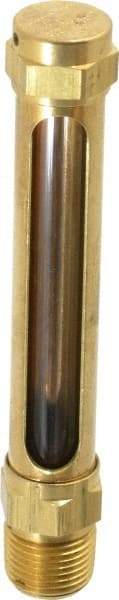 LDI Industries - 2-3/4 Inch Long Sight, 3/8 Inch Thread Size, Buna-N Seal Straight to Male Thread, Vented Oil-Level Indicators and Gauge - 4-1/2 Inch Length - Apex Tool & Supply