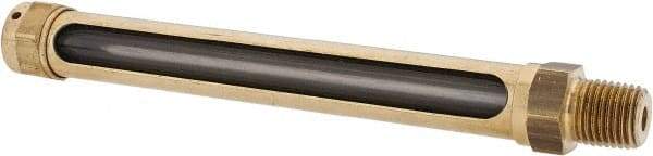 LDI Industries - 4-1/4 Inch Long Sight, 1/4 Inch Thread Size, Buna-N Seal Straight to Male Thread, Vented Oil-Level Indicators and Gauge - 6 Inch Length - Apex Tool & Supply