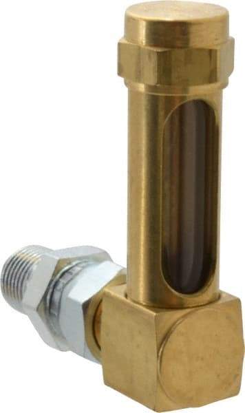 LDI Industries - 1-3/8 Inch Long Sight, 1/4 Inch Thread Size, Buna-N Seal Union Coupling, Vented Oil-Level Indicators and Gauge - 2-3/8 Inch Length to Center of Base - Apex Tool & Supply