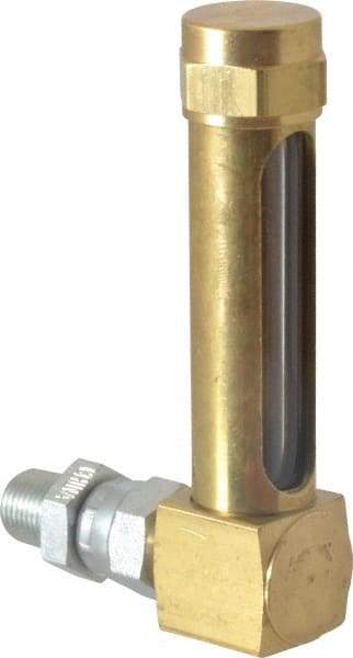 LDI Industries - 1-7/8 Inch Long Sight, 1/8 Inch Thread Size, Buna-N Seal Union Coupling, Vented Oil-Level Indicators and Gauge - 2-7/8 Inch Length to Center of Base - Apex Tool & Supply